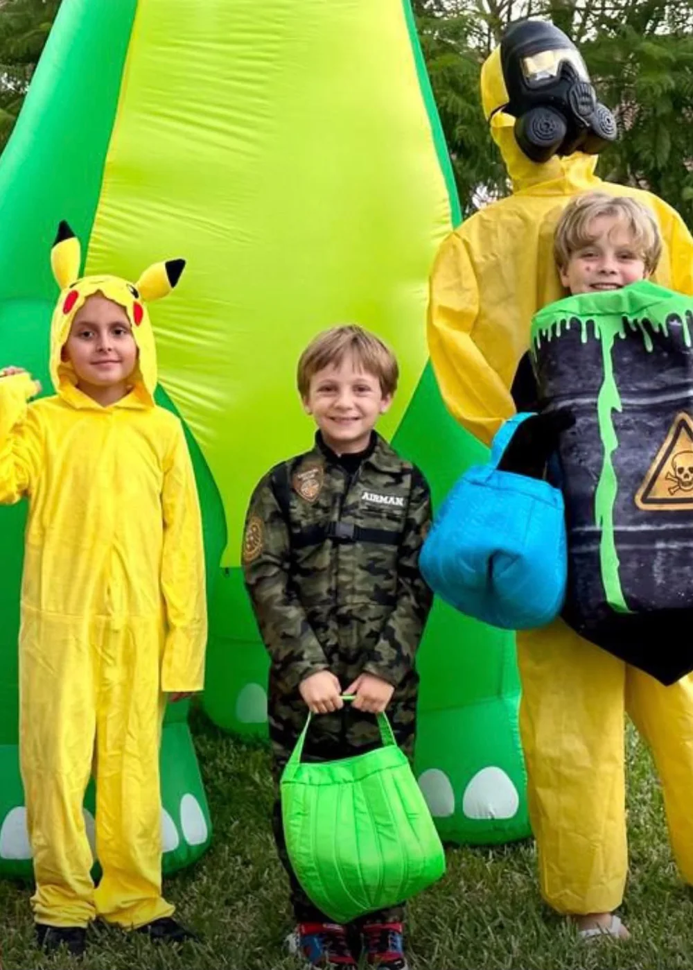 Friends sharing a Halloween celebration
